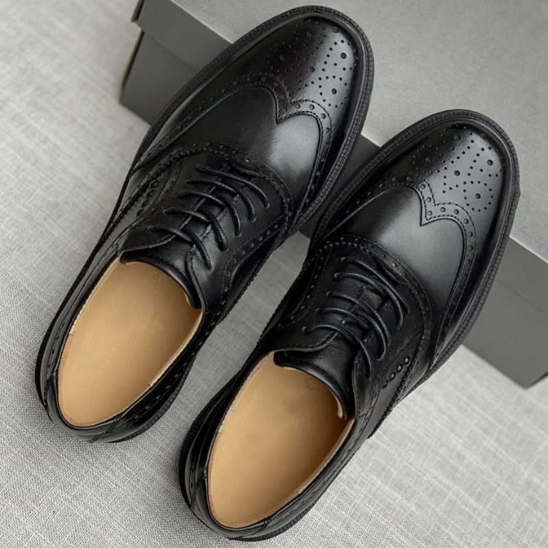 black leather dress shoes