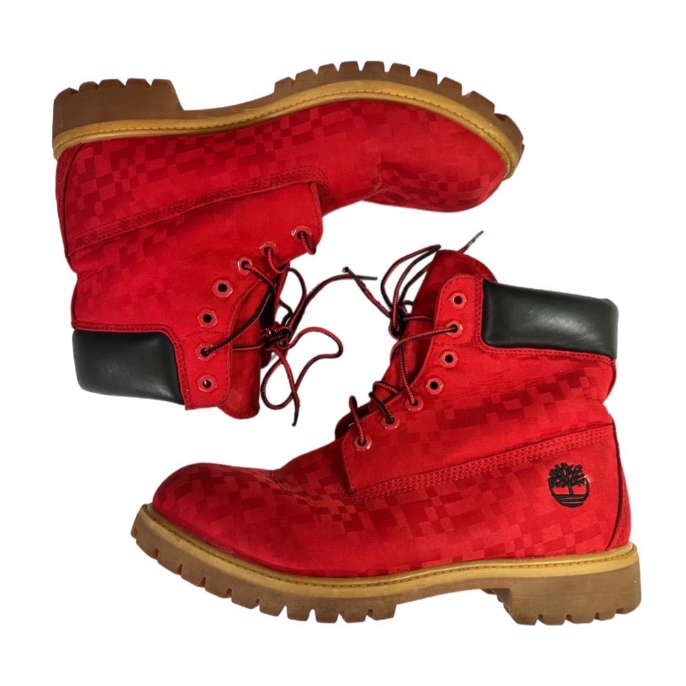 men's red timberland boots