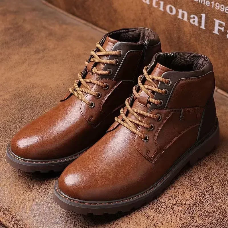 brown men's boots