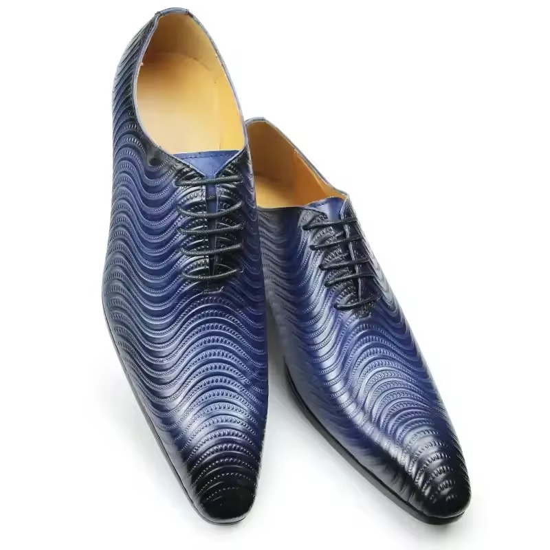 blue dress shoes