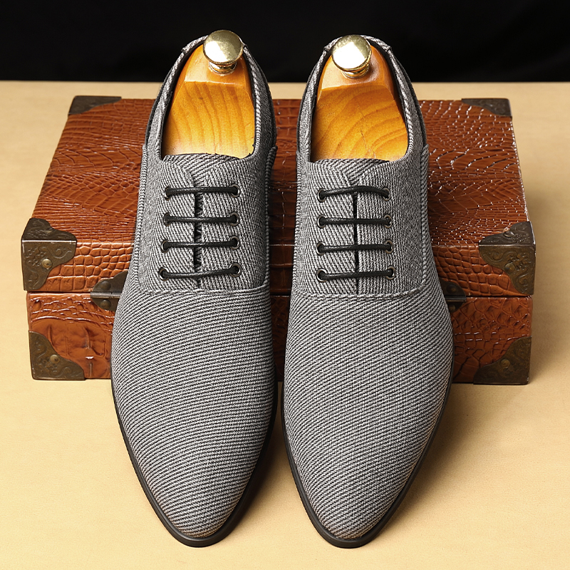 gray dress shoes